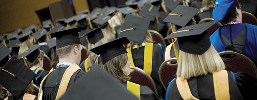 Students at graduation