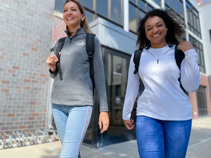 Students walking to class